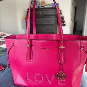 Michael Kors Fuchsia Love Tote